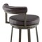Armen Living Neura Swivel Counter or Bar Stool in Mocha Finish with Brown Faux Leather 840254333505 - alternate 10